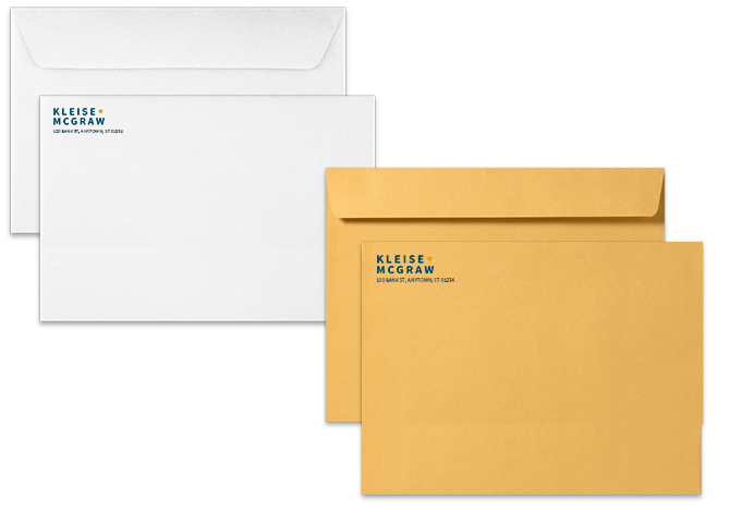 White Wove & Brown Kraft Booklet Envelopes